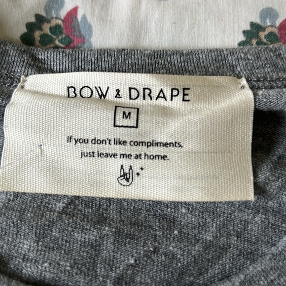 Bow & Drape sequin Nope short sleeve T shirt - Picture 3 of 7